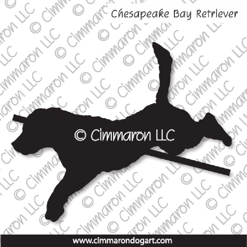 Chesapeake Bay Retriever Jumping Silhouette 005