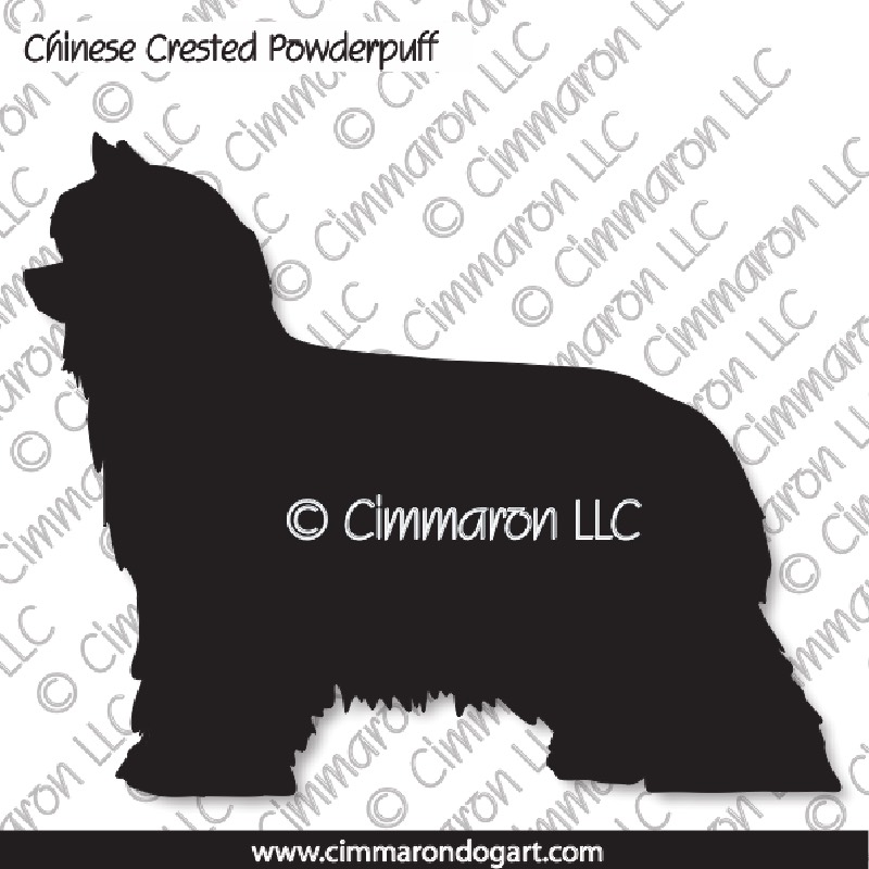 Chinese Crested Powderpuff Silhouette 005