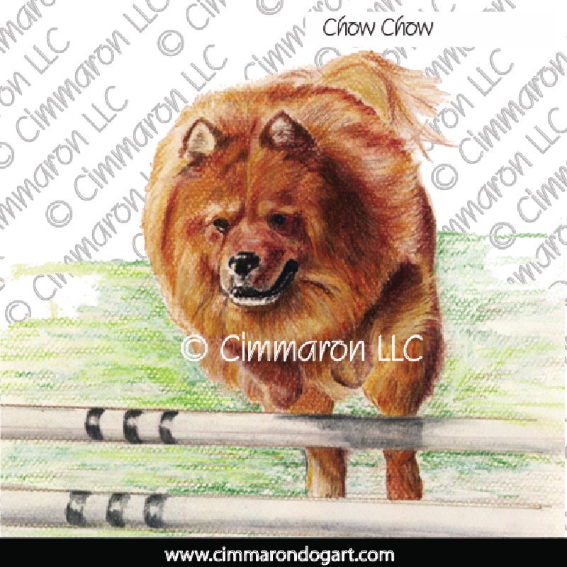 Chow Chow Jump Drawing 005