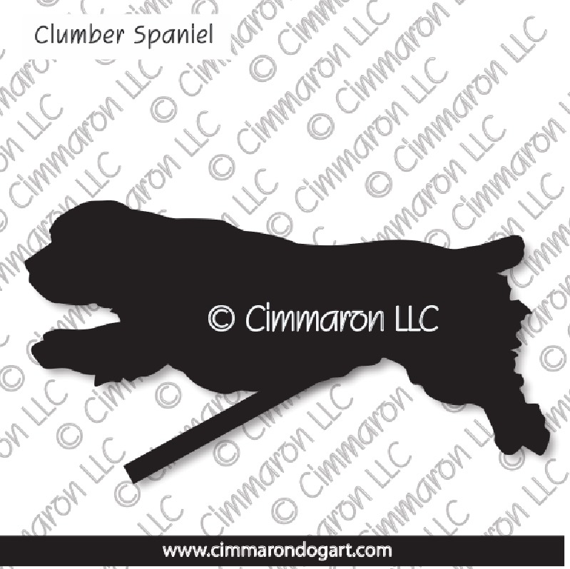 Clumber Spaniel Jumping Silhouette 004