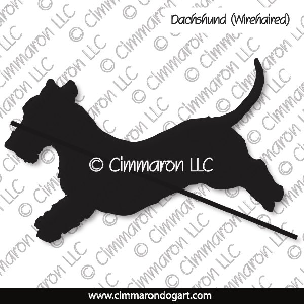 Dachshund Wirehaired Jumping Silhouette 020