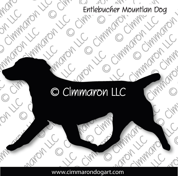 Entlebucher Mountain Dog Gaiting Bob Tail Silhouette 002