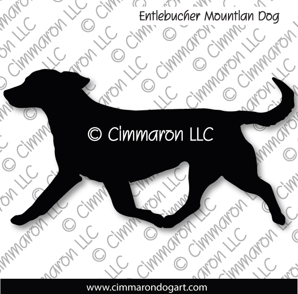 Entlebucher Mountain Dog Gaiting Silhouette 008