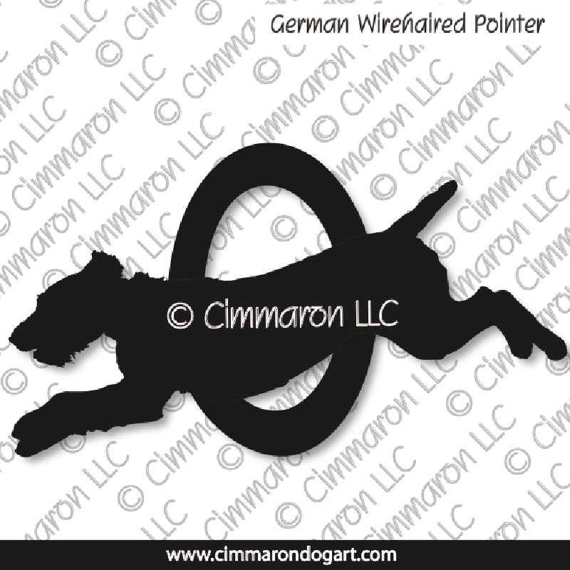 German Wire Haired Pointer Agility Silhouette 003