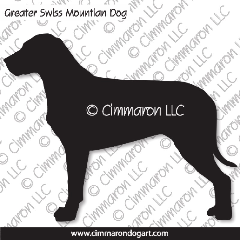Greater Swiss Mountain Dog Silhouette 001