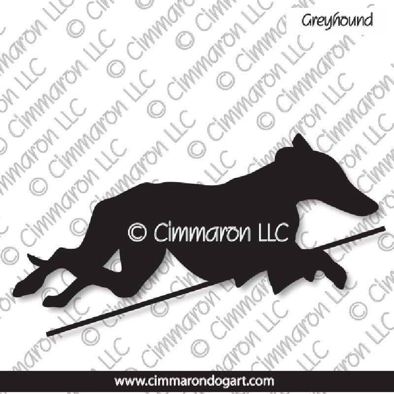 Greyhound Jumping Silhouette 004