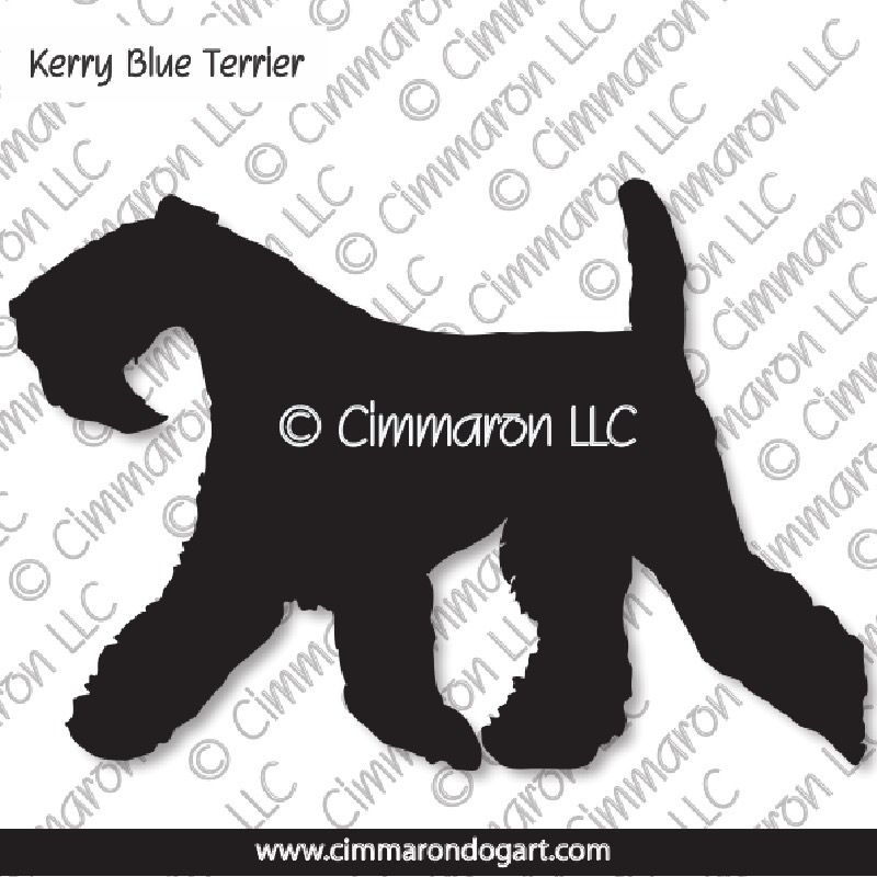 Kerry Blue Terrier Gaiting Silhouette 002