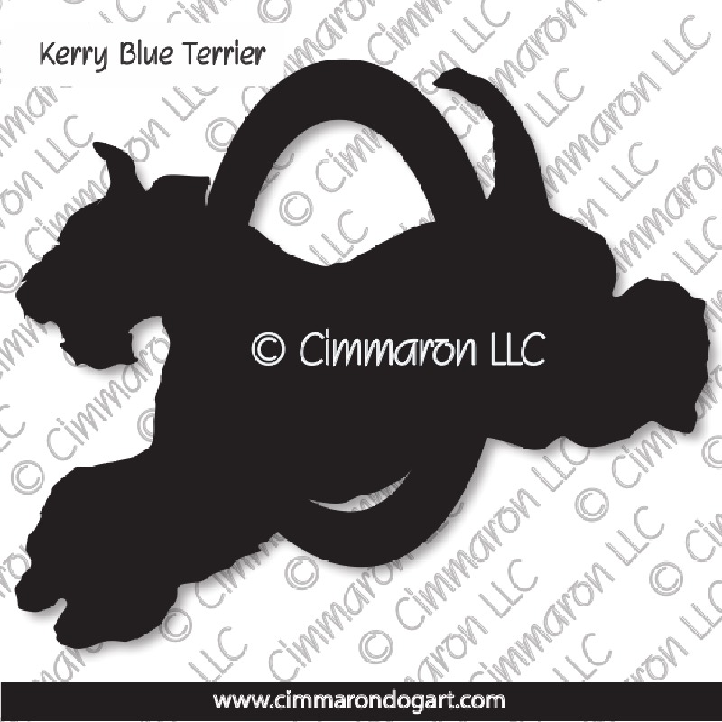 Kerry Blue Terrier Agility Silhouette 003
