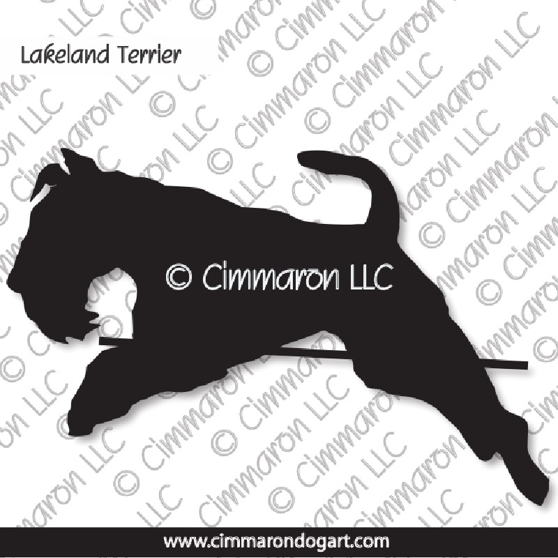 Lakeland Terrier Jumping Silhouette 004