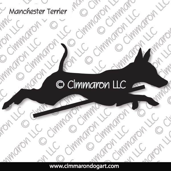 Manchester Terrier (Standard) Jumping Silhouette 004