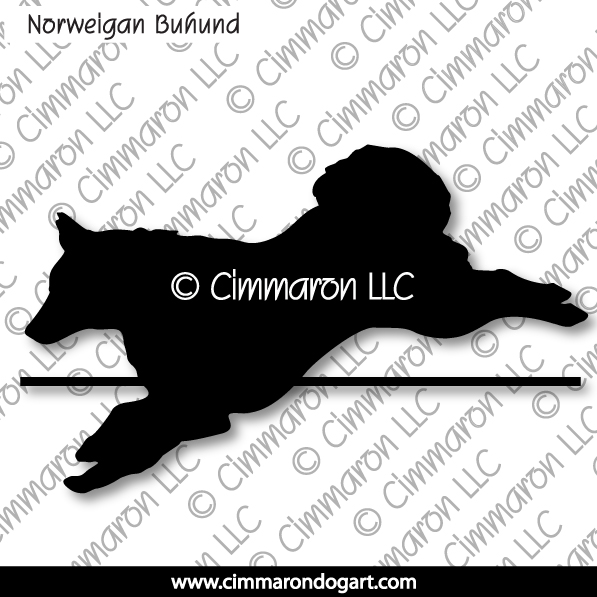 Norwegian Buhund Jumping Silhouette 004