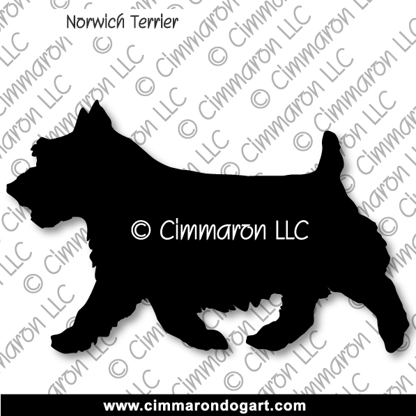 Norwich Terrier Gaiting Silhouette 002