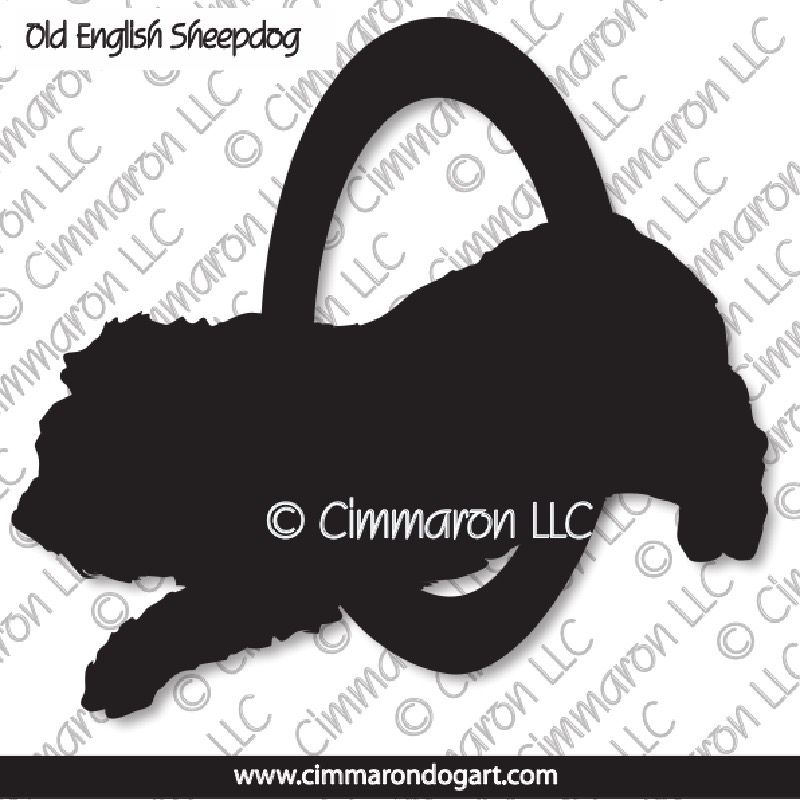 Old English Sheepdog Agility Silhouette 005