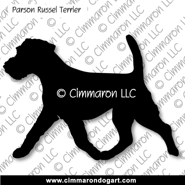 Parson Russell Terrier Gaiting Silhouette 003
