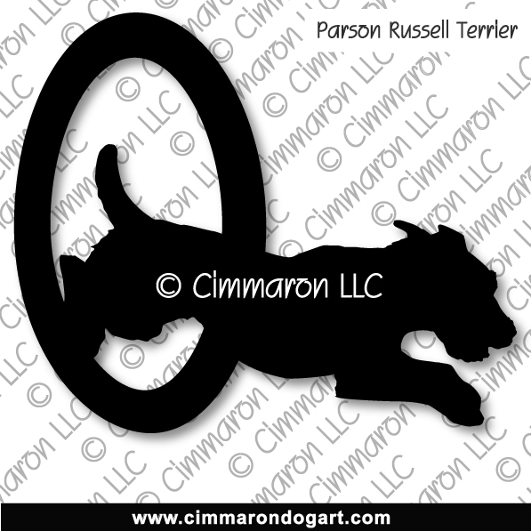 Parson Russell Terrier Agility Silhouette 005