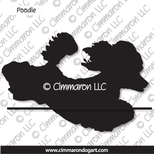 Poodle Puppy Cut Jumping Silhouette 009