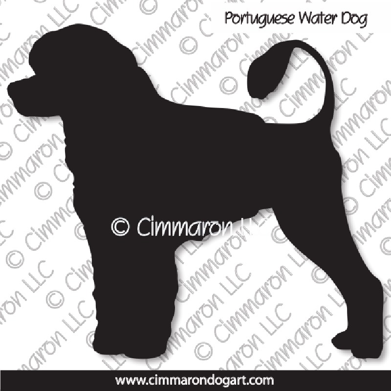 Portuguese Water Dog Silhouette 001