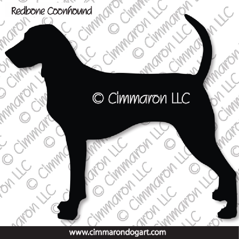 Redbone Coonhound Silhouette 001