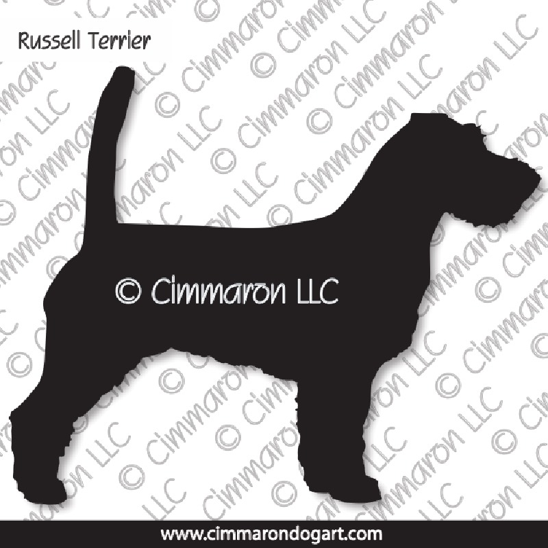 Russell Terrier Standing Silhouette 002