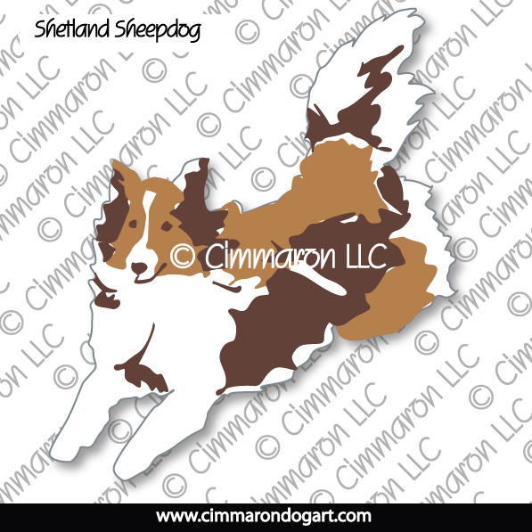 Shetland Sheepdog Line Drawing 007