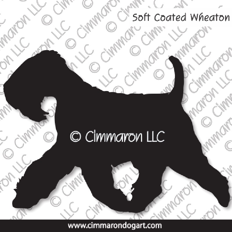 Soft Coated Wheaten Terrier Gaiting Silhouette 003