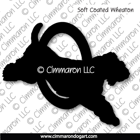 Soft Coated Wheaten Terrier Agility Silhouette 004