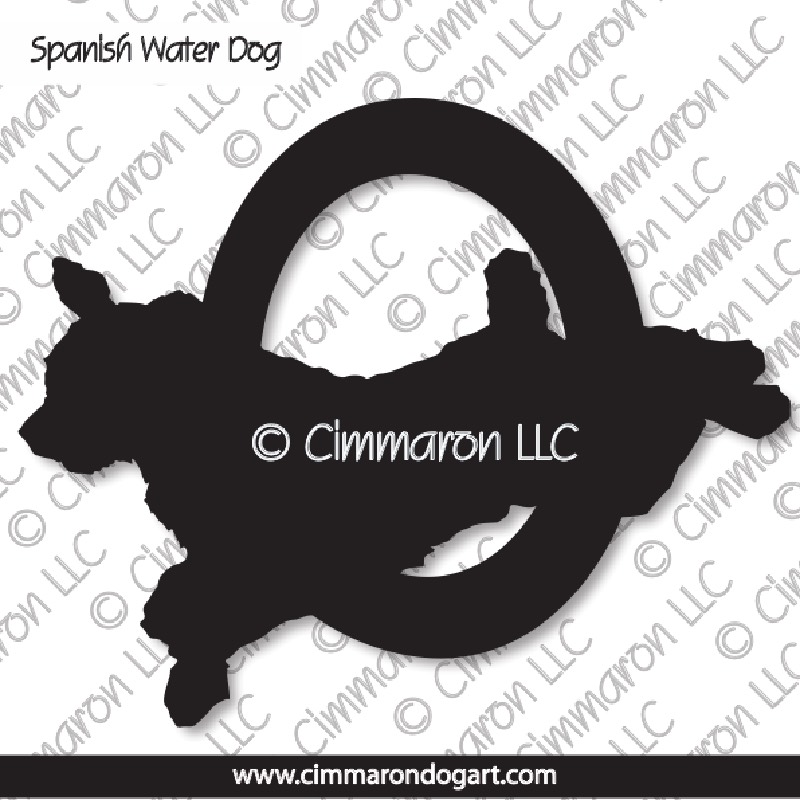 Spanish Water Dog Agility Silhouette 003