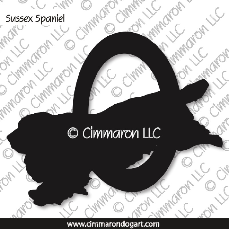 Sussex Spaniel Agility Silhouette 003