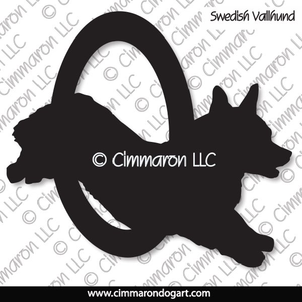 Swedish Vallhund Bob Tail  Agility Silhouette 003
