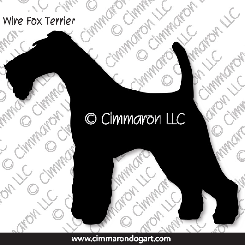 Wire Fox Terrier Standing Silhouette 002