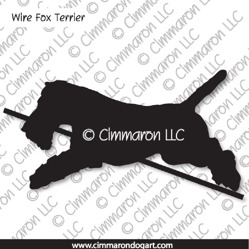 Wire Fox Terrier Jumping Silhouette 005