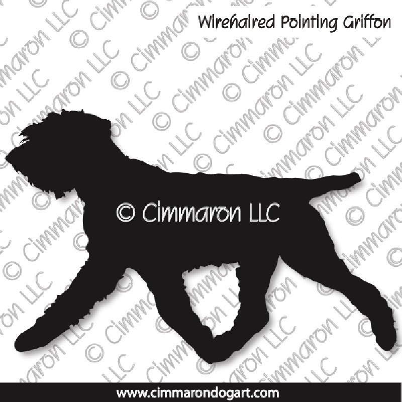 Wirehaired Pointing Griffon Gaiting Silhouette 003