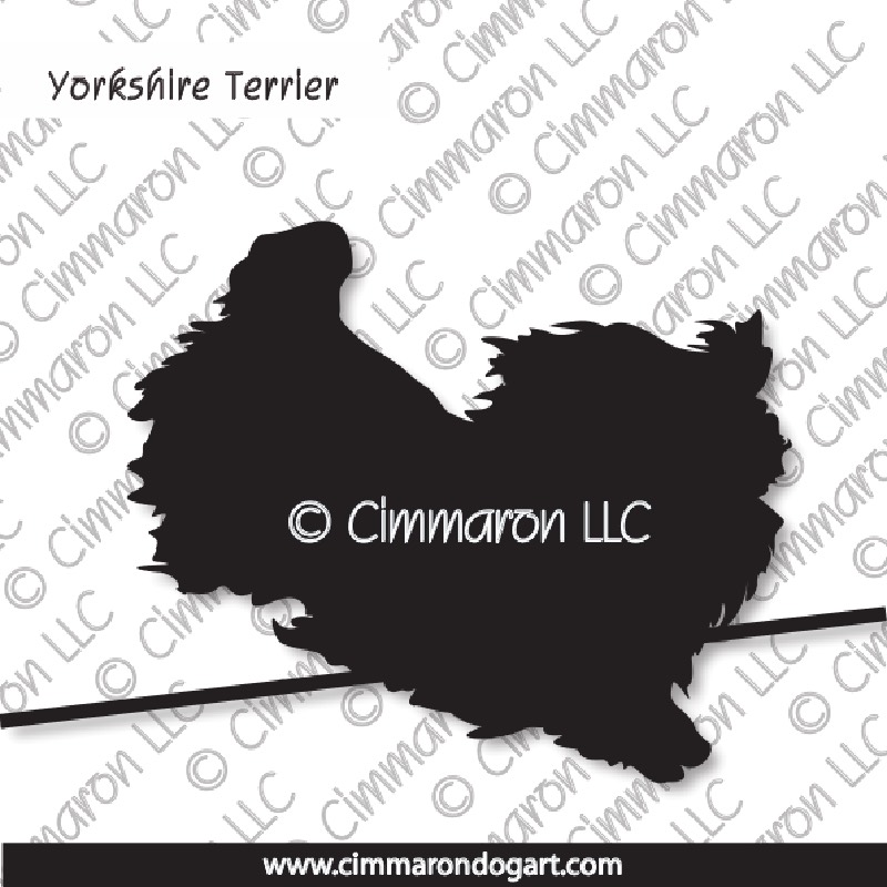 Yorkshire Terrier Jumping Silhouette 004