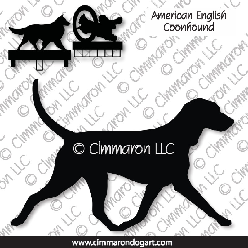 amencoon002ls - American English Coonhound Gaiting MACH Bars-Rosette Bars