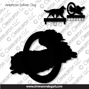 am-esk004ls - American Eskimo Dog Agility MACH Bars-Rosette Bars