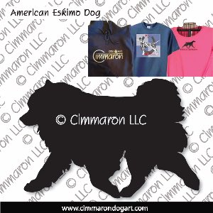 am-esk002t - American Eskimo Dog Gaiting Custom Shirts