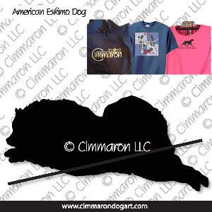 am-esk005t - American Eskimo Dog Jumping Custom Shirts
