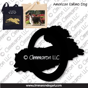 am-esk004tote - American Eskimo Dog Agility Tote Bag