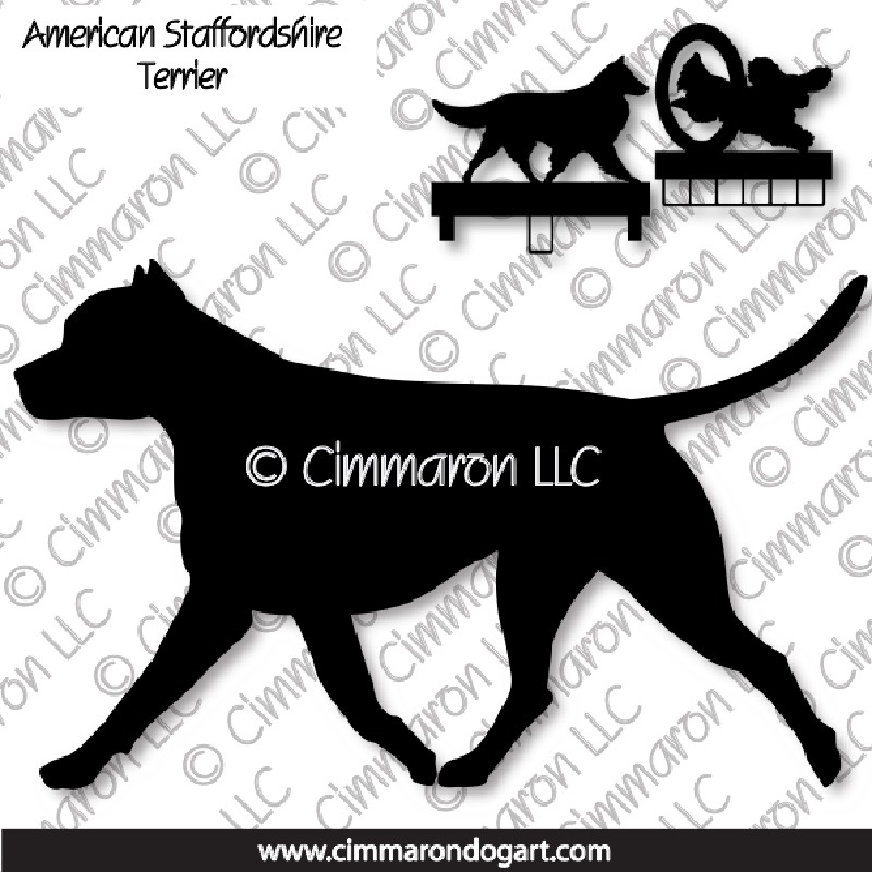 amstaff003ls - American Staffordshire Terrier Gaiting MACH Bars-Rosette Bars