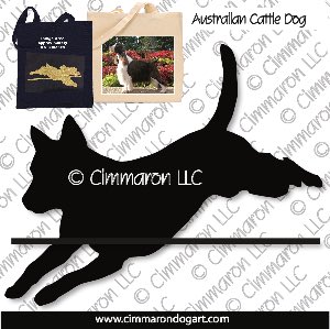 acd006tote - Australian Cattle Dog Jumping Tote Bag