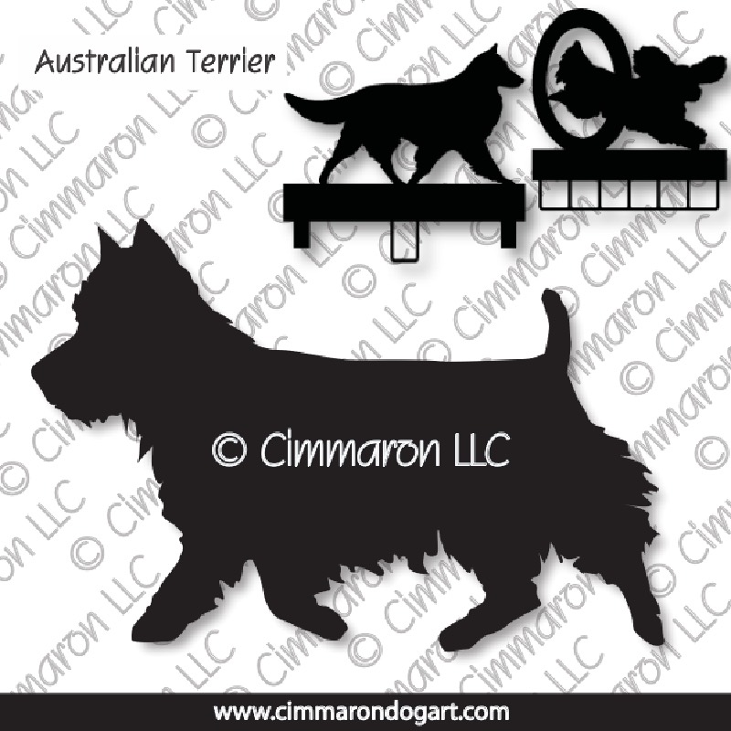 au-ter002ls - Australian Terrier Gaiting MACH Bars-Rosette Bars