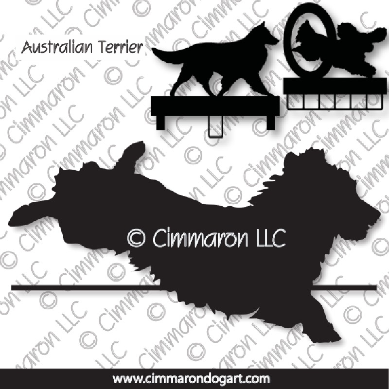 au-ter004ls - Australian Terrier Jumping MACH Bars-Rosette Bars