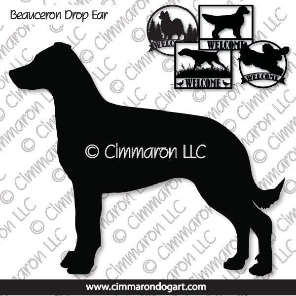 beau003s - Beauceron Drop Ear House and Welcome Signs