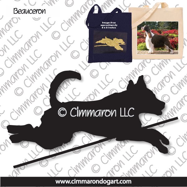 beau006tote - Beauceron Jumping Decal