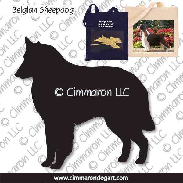 belgians001tote - Belgian Sheepdog Tote Bag