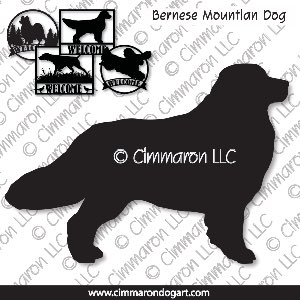 bmd002s - Bernese Mountain Dog Standing House and Welcome Signs