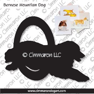 bmd004n - Bernese Mountain Dog Agility Note Cards