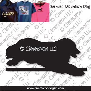 bmd005t - Bernese Mountain Dog Jumping Custom Shirts