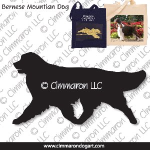 bmd003tote - Bernese Mountain Dog Gaiting Tote Bag