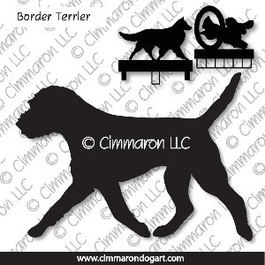 brter002ls - Border Terrier Gaiting MACH Bars-Rosette Bars